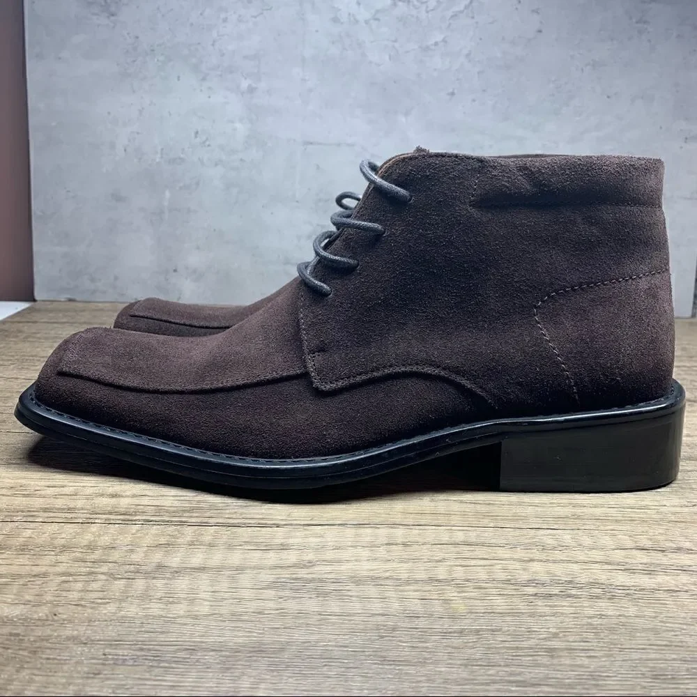 ‎Borgesi Beverly Hills Collection~NWOT~Brown Suede Ankle Boots~Size:42